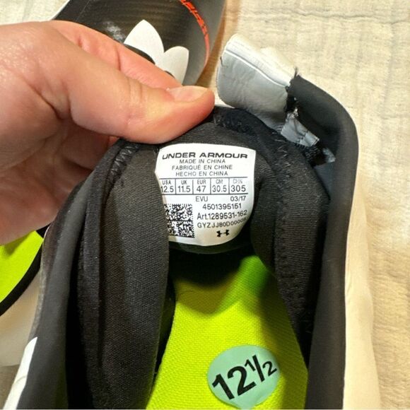 Under Armour Spotlight Hybrid SG Soccer Cleats White Mens 12.5 - Picture 7 of 7